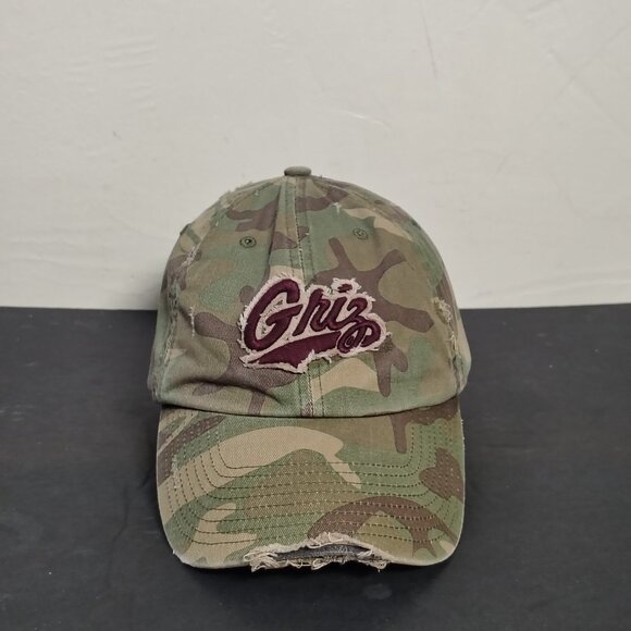 University Montana Grizzlies Griz Hat Cap Camo Distressed 47 Twins Franchise - Picture 1 of 13